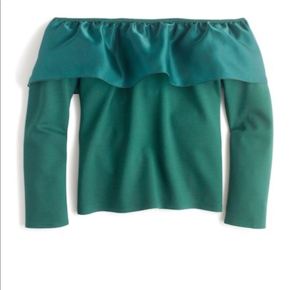 Green Off Shoulder Top